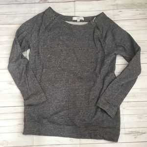 LOFT Tops - loft womens l grey pullover sweatshirt zippers mar LOFT Tops - loft womens l grey pullover sweatshirt zippers mar